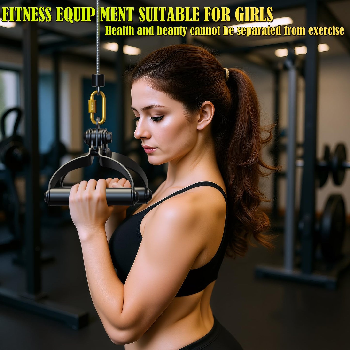 V Bar Landmine Attachment - T Bar Row Handle for Olympic Barbell, Multi-Grip V-Handle with Non-Slip Rubber Grip for Landmine Exercises, Seated Rows, Face Pulls, Strength Training (Fits 1" & 2"" Bars)"