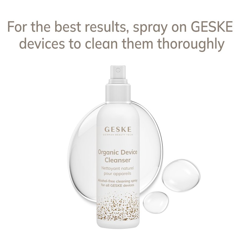 GESKE LED Sonic Full-Body Brush | 9 in 1 | Body Cleansing Brush & Intensive Exfoliator with LED | with SmartSonic Pulsations | Expert Deep Cleansing & Massage | Rough Skin Remover | Adjustable Handle