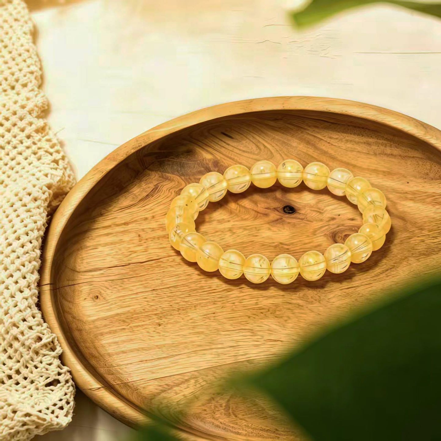 Adjustable Crystal Money Bracelets for Women Aventurine & Tiger-Eye Stone Beaded Bracelet Wealth Attraction Feng Shui Good Luck Elastic Bracelets Natural Healing Protection Jade Spiritual Jewelry (Citrine)