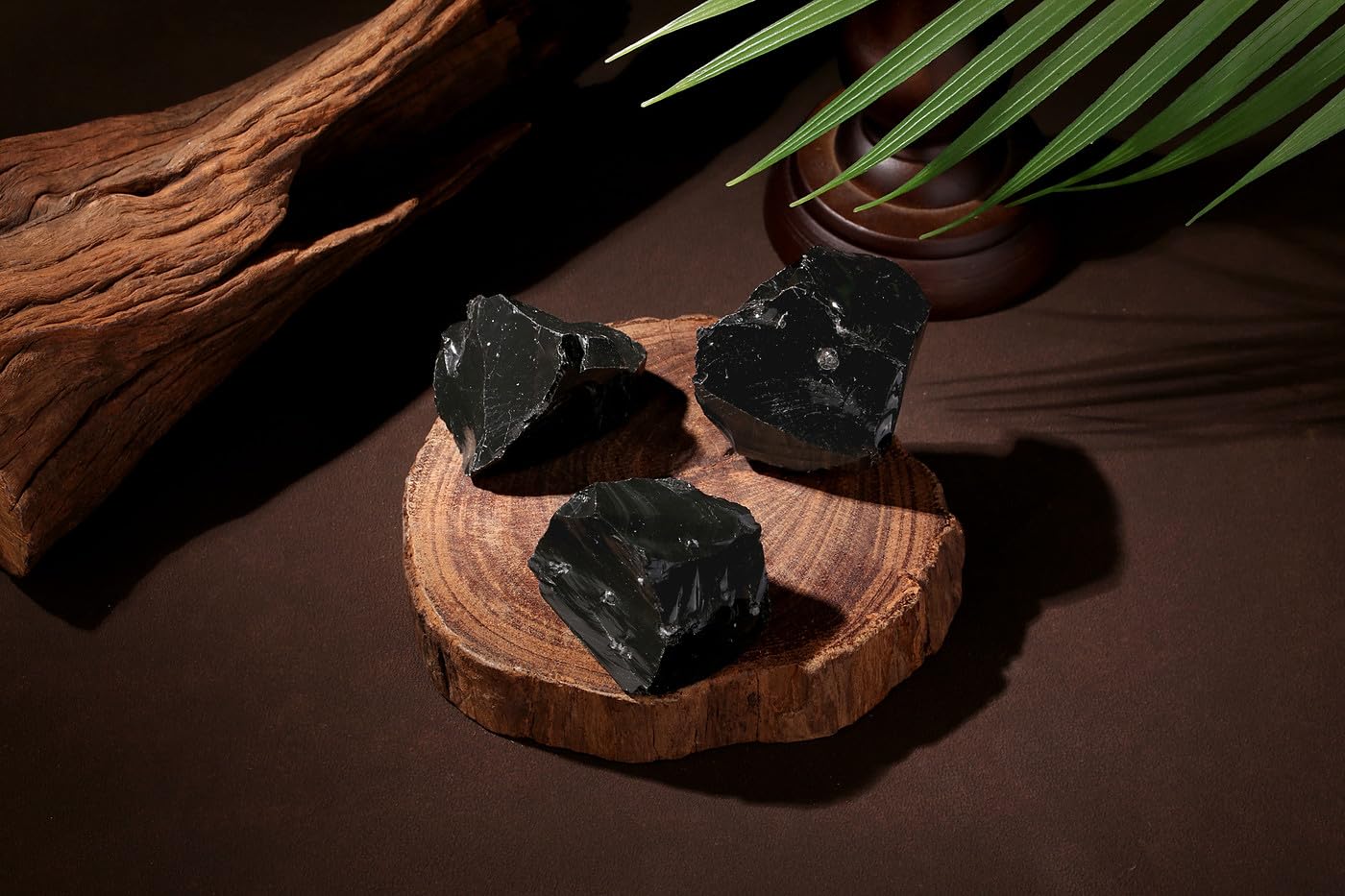 NUKAYAI 2Pcs Black Obsidian 1.8-2.2" Large Raw Crystals Stones Rough Rocks Healing Crystal for Polishing Decoration Cabbing Wicca Reiki Tumbling Wire Wrapping Natrual Rock Gifts