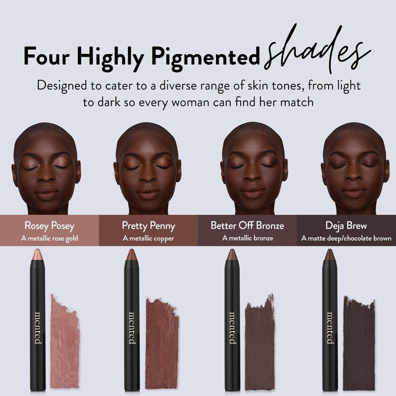 Mented Cosmetics Color Intense Eye Shadow Sticks, Cream Eyeshadow Stick Crayon, Easy-to-Apply Eye Shadow Pencils, Waterproof + Crease Proof Eyeshadow Stick Make Up, 0.05oz, Pretty Penny