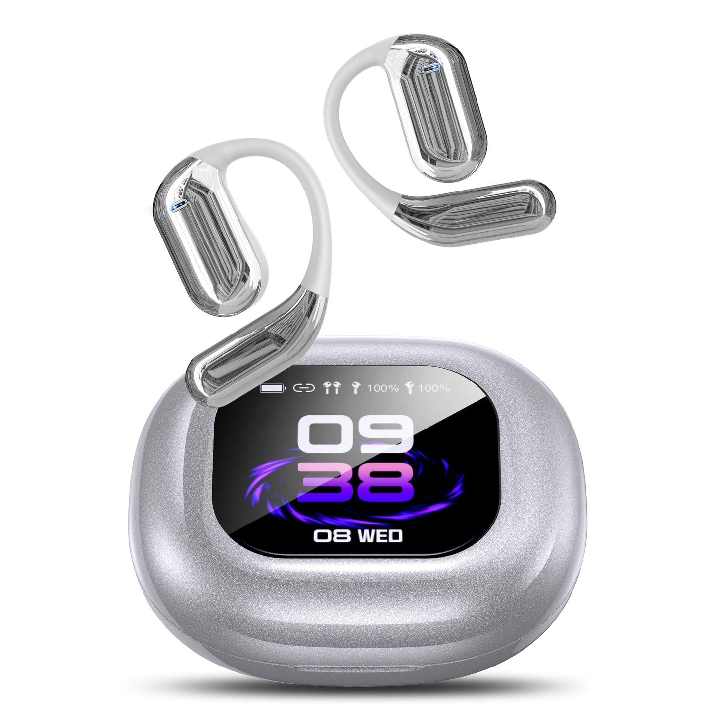 AI Translation Earbuds, Language Translator Earbuds Real Time for 144 Languages,audifonos traductores inglés español,Bluetooth 5.4 LCD Touch Screen Earphones,Ideal for Travel Business Learning