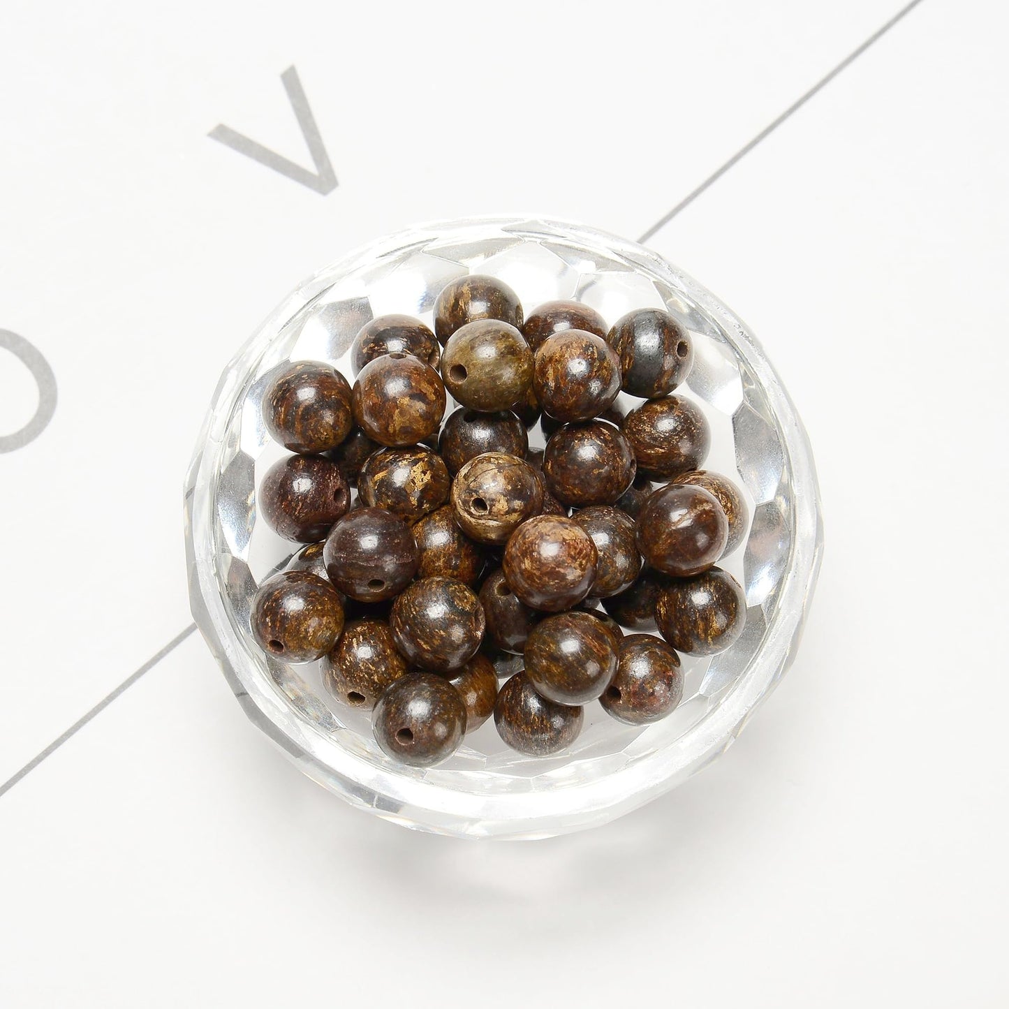 Land Long 120pcs(2 Strand/Set) 6mm Natural Bronzite Stone Beads with Energy Power, Smooth Round Gemstone Beads for Jewlery Bracelets Earrings Making DIY