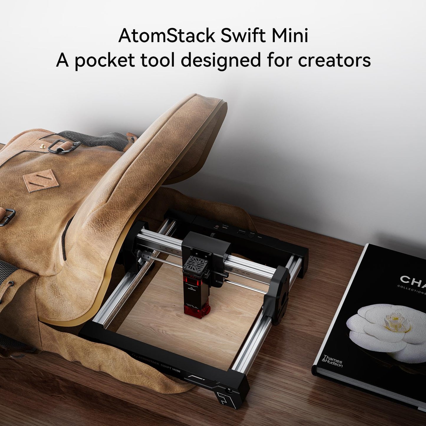 ATOMSTACK Swift Laser Engraver 3W for Beginners Swift Laser Cutter Machine Desktop Fully Pre-Assembled 135×145mm Area, 0.04mm High Precision DIY Wood, Leather, Crafts, Acrylic, Gifts, 3000mW