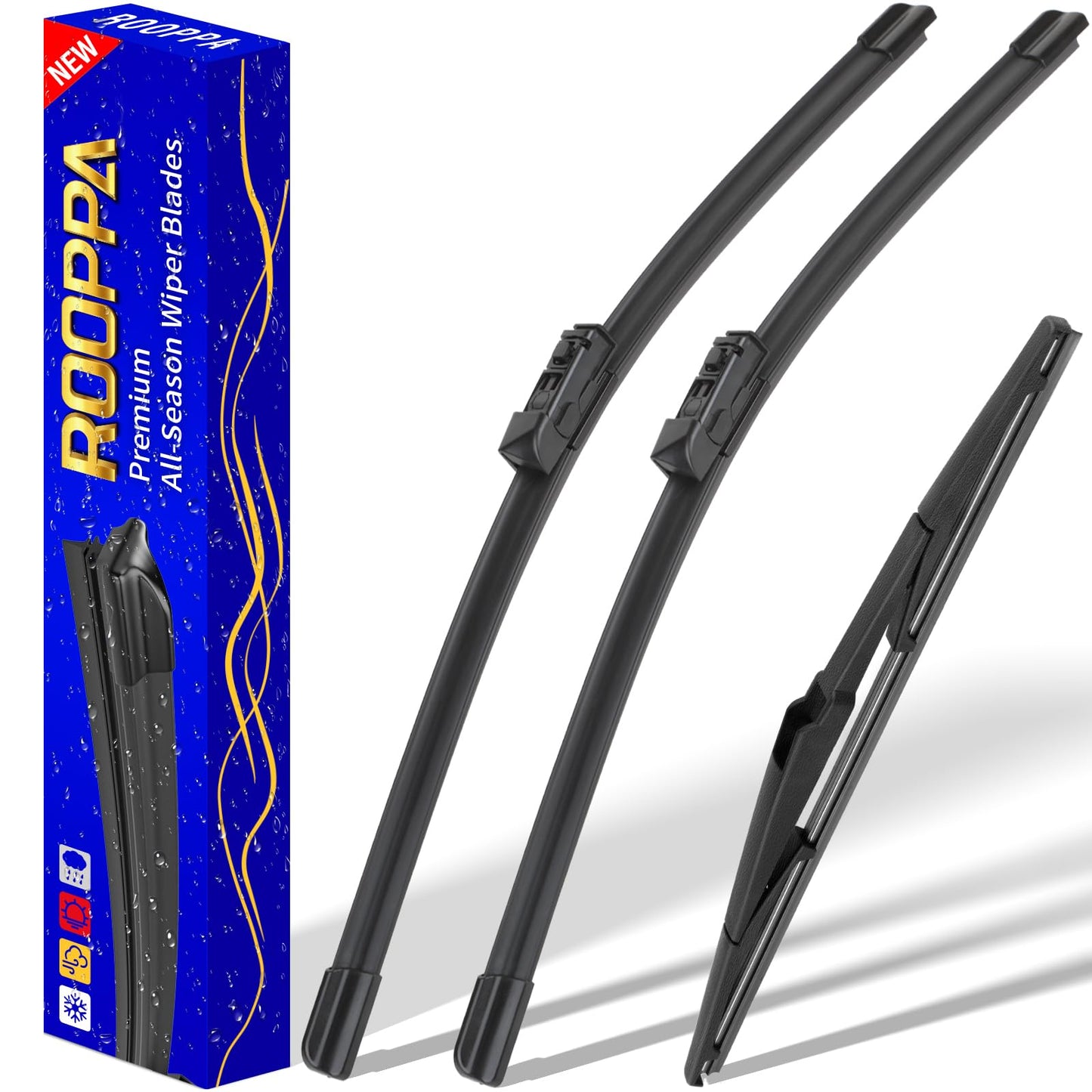 3 wipers Replacement for 2016-2021 2022 2023 Toyota CHR, Windshield Wiper Blades Original Equipment Replacement - 26"/16"/14" (Set of 3)