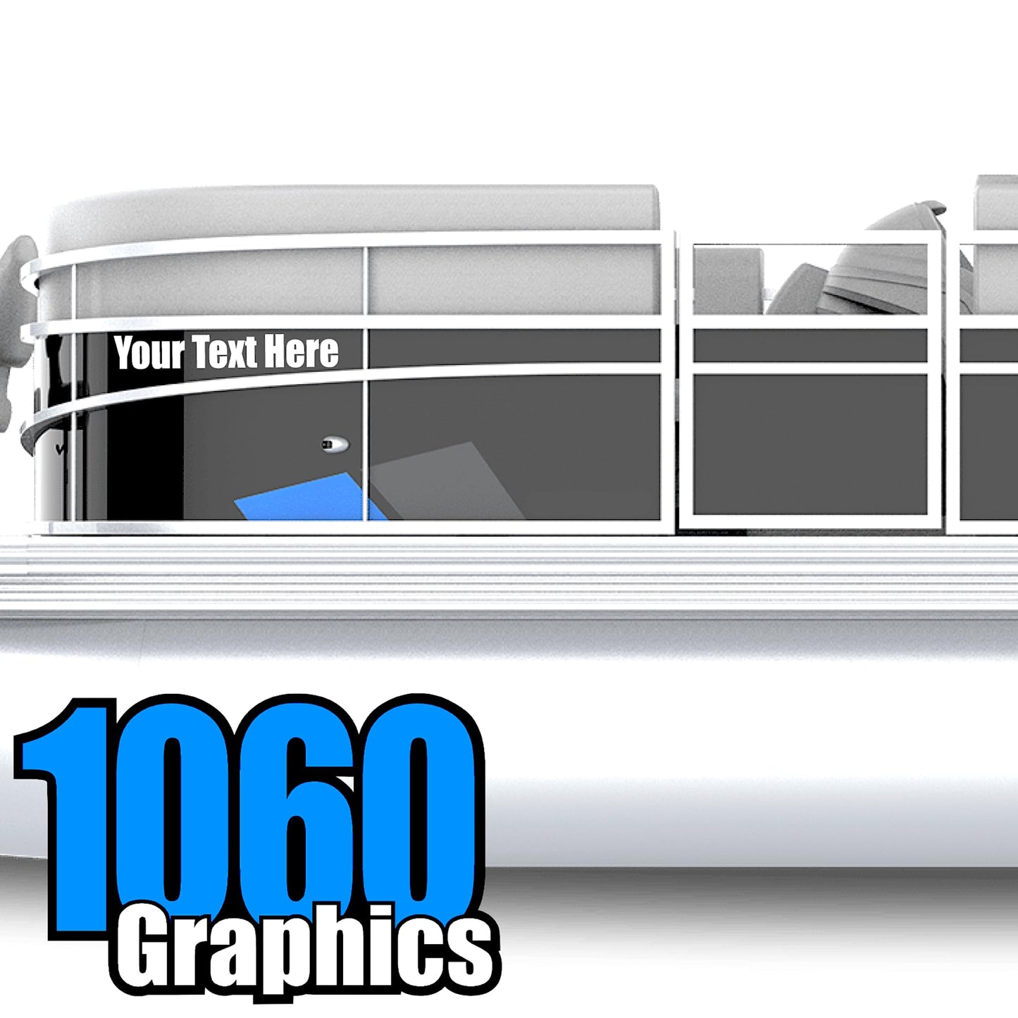 Custom Boat Numbers & Letters (Two Decals) Marine Vinyl Lettering Stickers