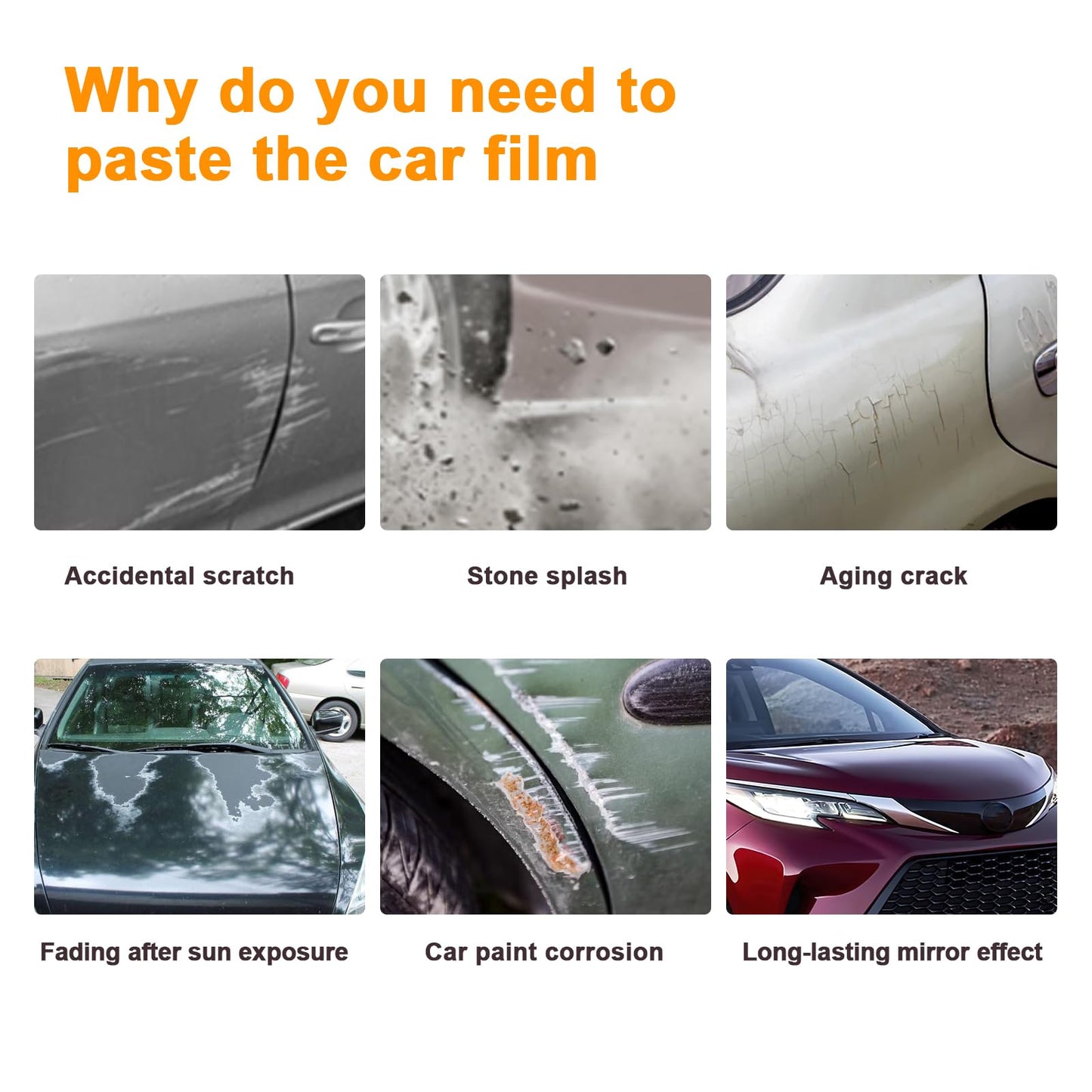 FDAIUN PPF for Toyota Senna Sienna 2022-2023 Clear Car Pre-Cut Paint Protective Film Self Adhesive TPU Rainproof Waterproof HD Scratch Exterior Accessories (Car Hood&Fender 3Pcs)
