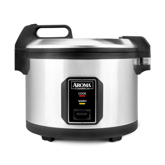 AROMA Commercial Rice Cooker for Restaurant (64 Cups Cooked) and Automatic Commercial Rice Warmer with Bonded Granite® Pot