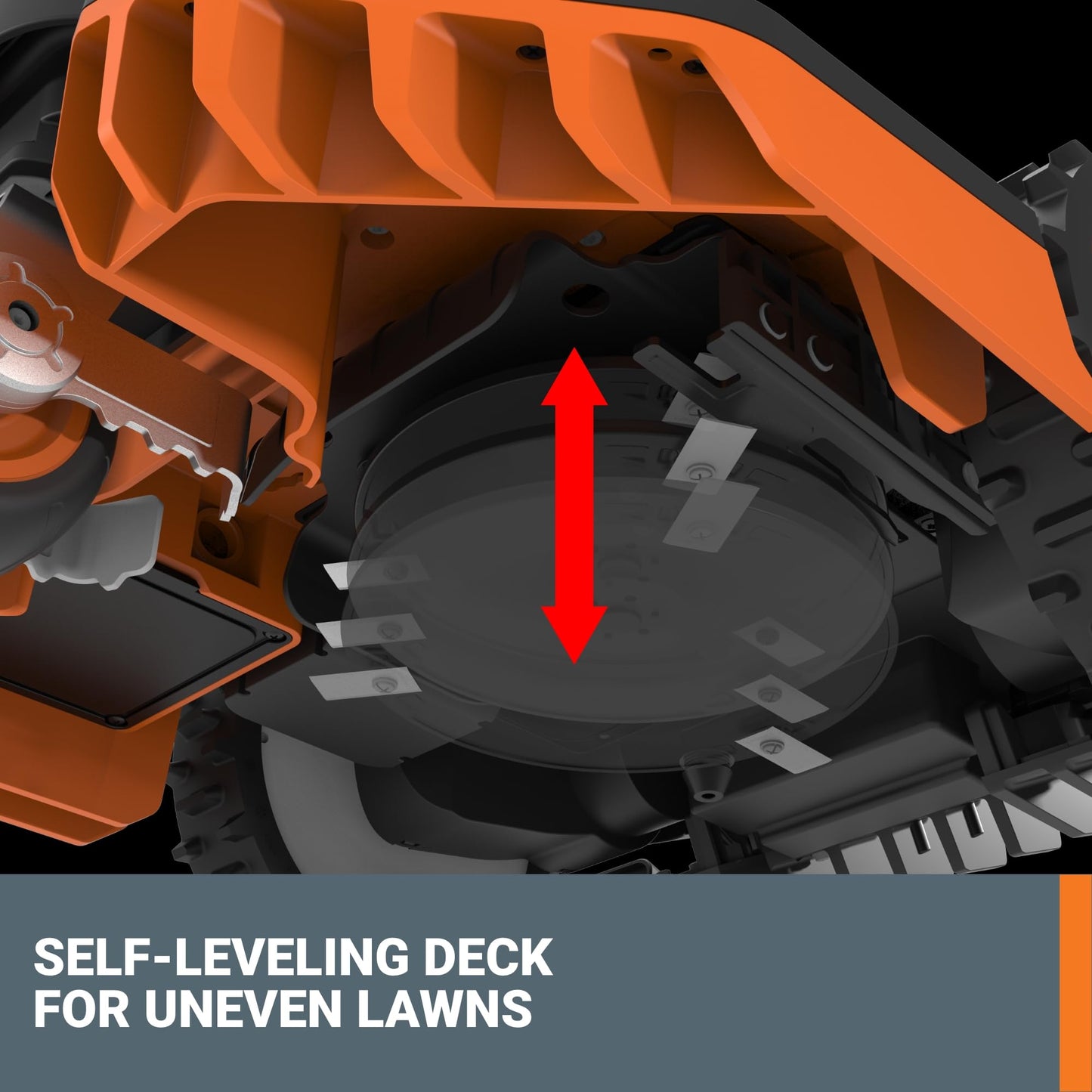 WORX Landroid Vision Robotic Lawn Mower, Wire Free Robot Mower with Active Obstacle Avoidance, WiFi & Bluetooth Connection, APP Control, 1/4 Acre, WR210