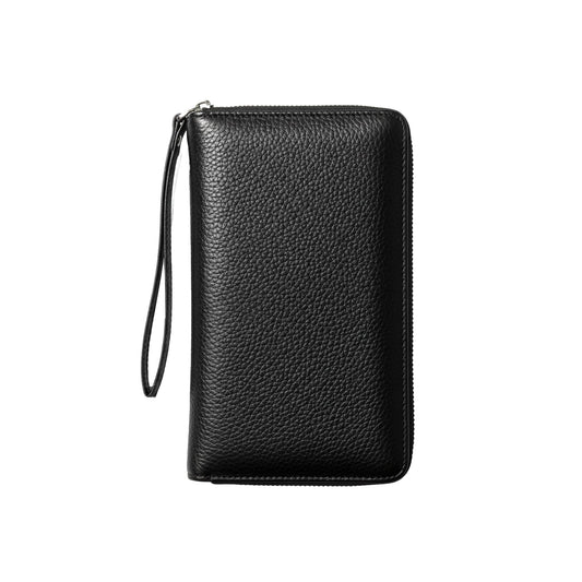 RFID Blocking Passport Wallets Cowhide Passports Holder Multi-Function Travel Zipper Wallet Passport holder for international travel with Card Holders SIM Slots And card ejector tool,Gift Luggage Tags