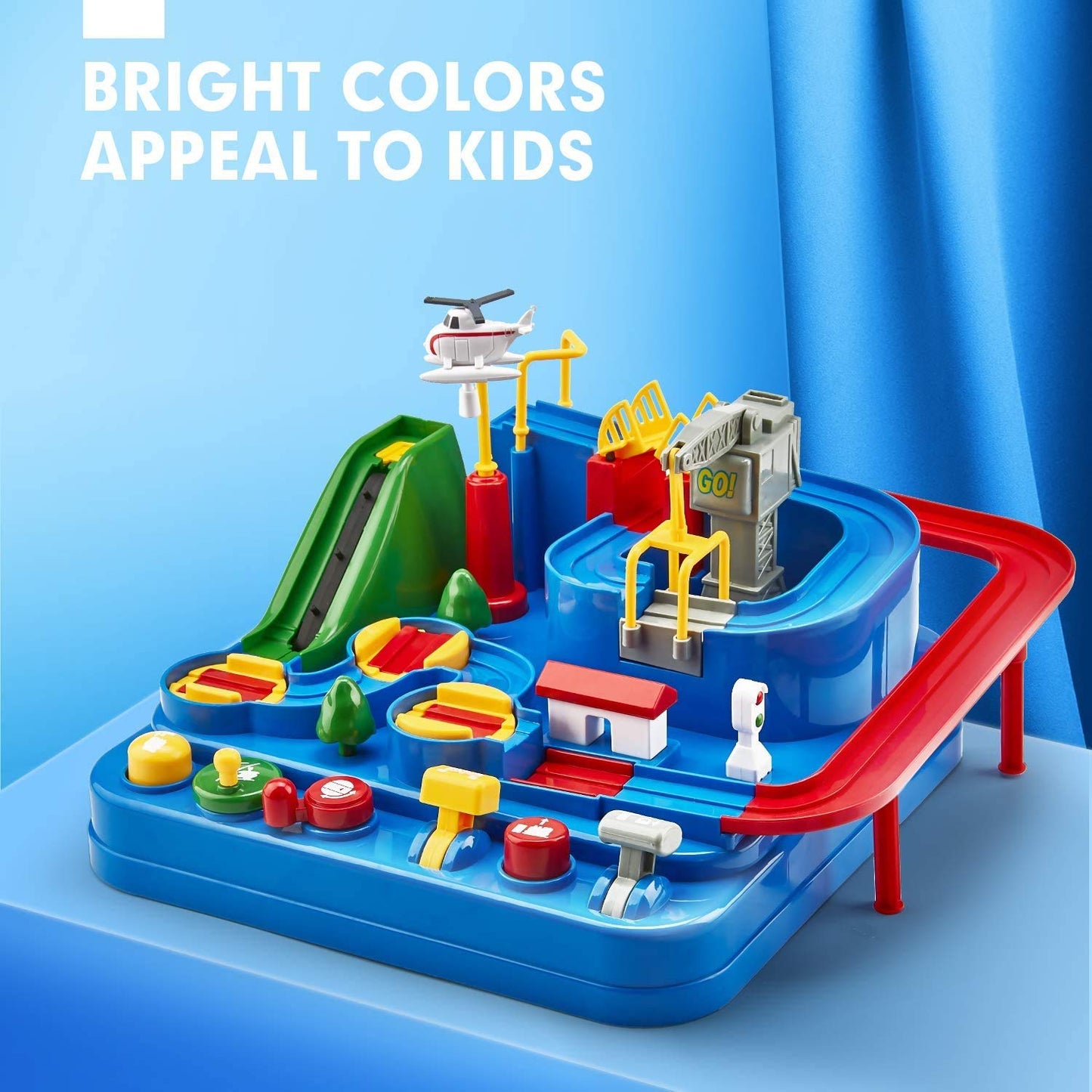 Toys for 3 Year Old Boys - Stem Kids Toys 3-5, Large Race Track, 3 Year Old Boy Gift, Car Playset for 4 Year Boy Birthday Gift, Montessori, Thinking, Motor Skill, Educational Christmas Grandkids Gifts