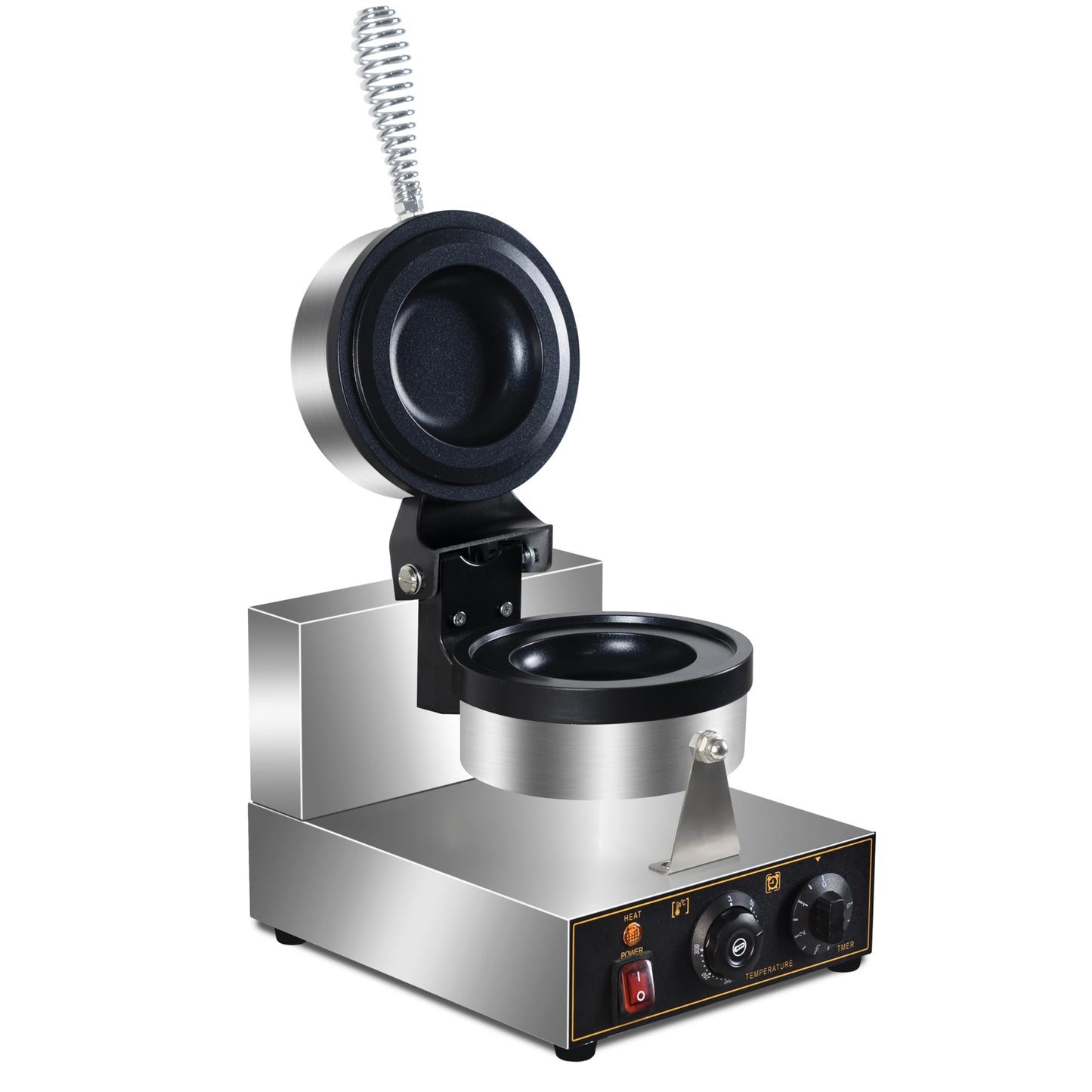 1300W Ice Cream UFO Burger Maker, Burger Waffle Maker, Hamburger sandwich machine Non-stick Panini press waffle machine, Non stick pan coating, stainless steel body, with temp and timer control.