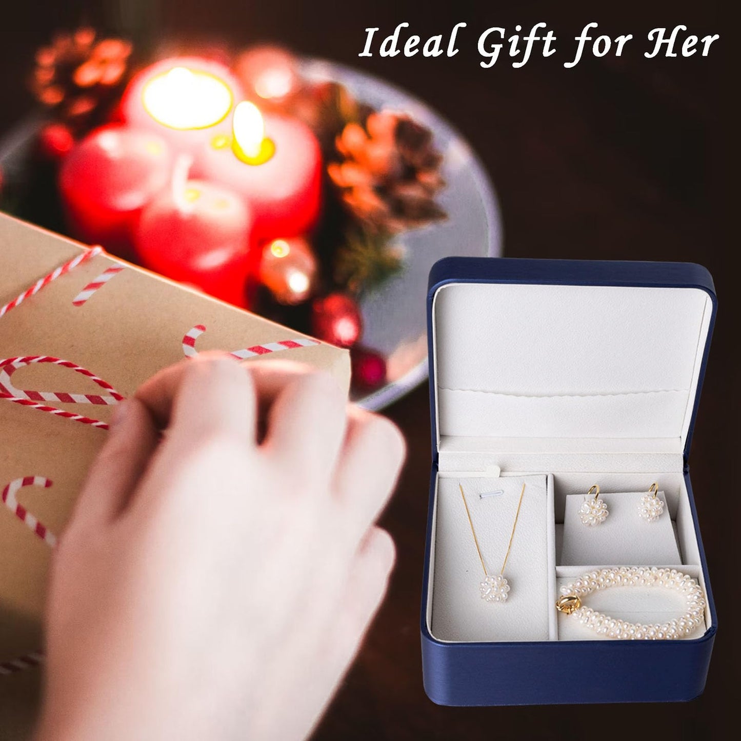 Real Pearl Jewelry Gift for Women, Jewelry Set of Pearl Earrings, Necklace, Bracelet, Western Fine Jewelry for Women