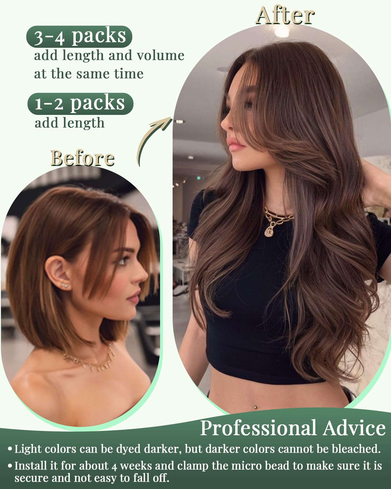 Ugeat 24 Inch Microlink Hair Extensions Human Hair, Black Micro Hair Extensions Human Hair, Jet Black Micro Ring Hair Extension, Manageable for Both Salon and Home care, 50G 50S