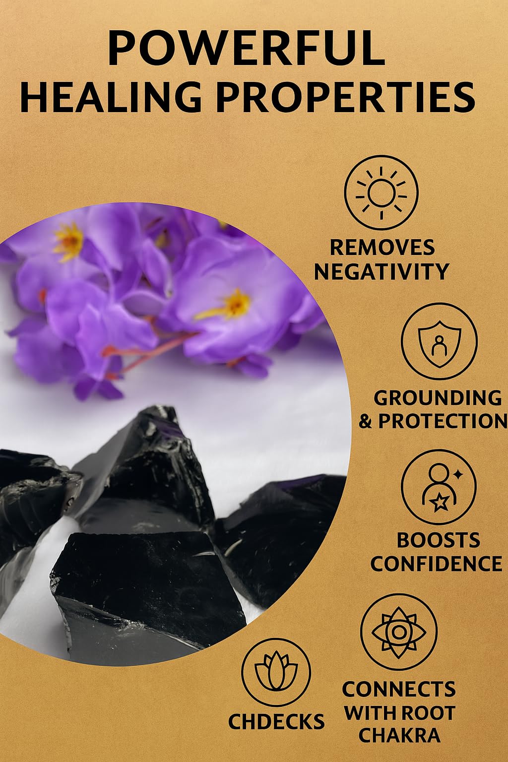 Black Obsidian Raw Stones 1.25-2 Inch, Natural Rough Healing Crystals for Protection, Chakra Balancing, Meditation, Energy Cleansing, Reiki Stones Bulk, Home Decor, Gemstone Collection