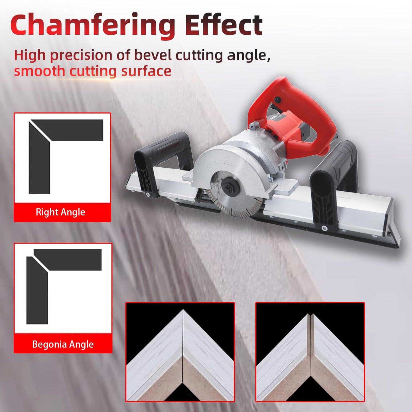 HTAXSCC Electric 45 Degree Tile Chamfering Tool Professional Tile Bevel Cutter with Aluminum Base Plate Cutting Machine for Ceramic Stone