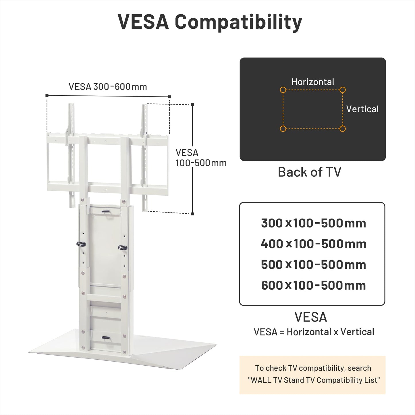 WALL V4 | Sleek Shallow Floor TV Stand for Extra Large 50-100 Inch | Walnut | for Large Screens | Living Room and Bedroom, Space Saving, Adjustable Mount, No Drill, Japan-Engineered Design