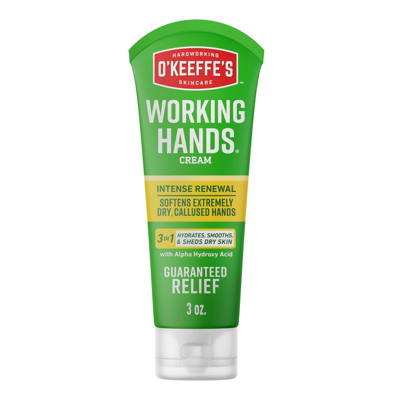 O'Keeffe's Working Hands Intense Renewal Hand Cream with Urea, 3 oz Tube (Pack of 1) – Softens & Smooths Extremely Dry, Callused Hands