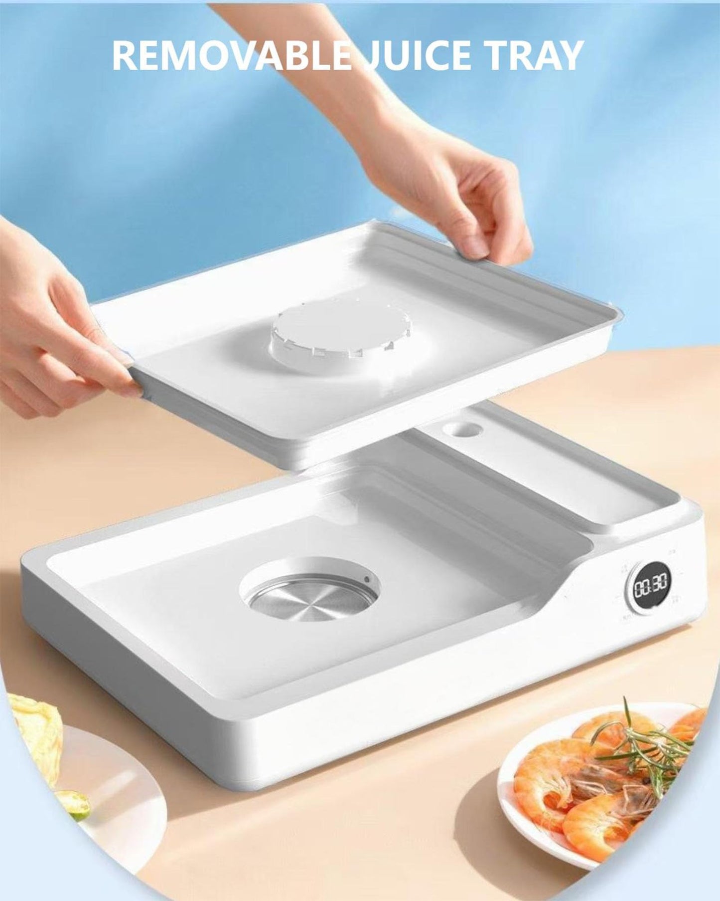 24l Electric Steamer, 800w Household Food And Vegetable Steamer, Automatic Power-Off Breakfast Machine, 24-Hour Delayed Start, Split Type Independent Water Tank, 3-Layer Stainless Steel Tray