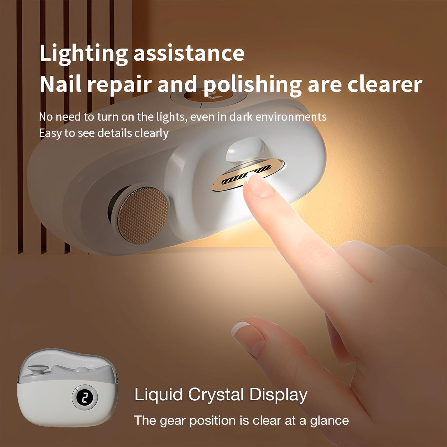 3-in-1 Automatic Electric Nail Clippers with Display, LED Light & Storage Toenail Clippers, Polishing Smart Electric Nail Trimmer, 3 Speeds Nail Cutter for Seniors, Men, Adults Pink