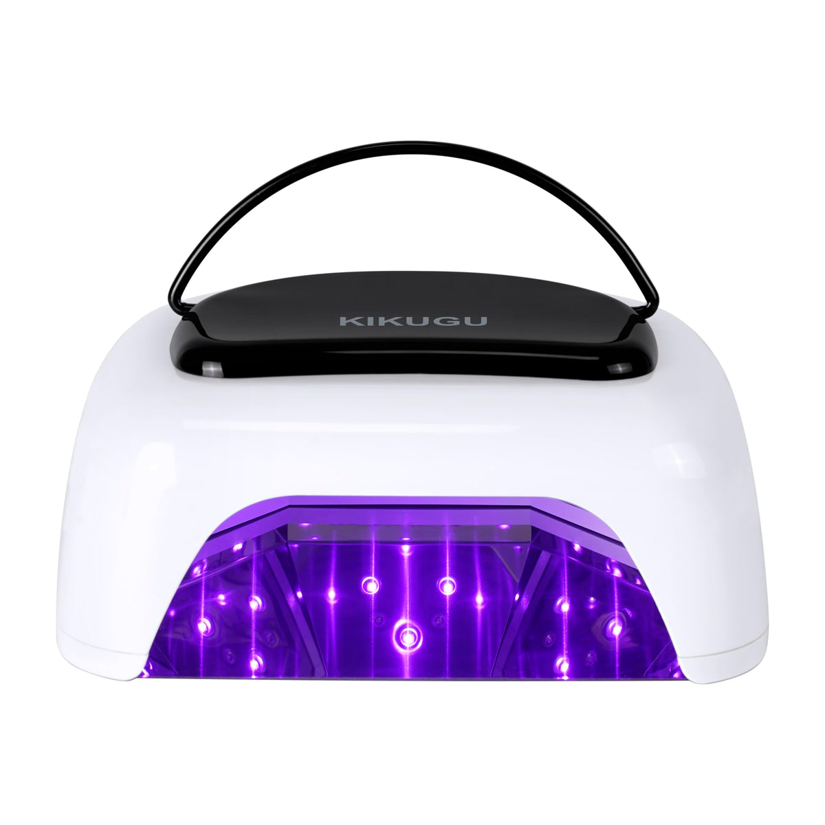 Kikugu Professional Rechargeable UV LED Nail Lamp,96W Cordless UV Light for Gel Nails with Metallic Reflector & Metal Base, Fast Curing Lamp Manicure,Pedicure,Ideal for Nail Salon and Home(White)