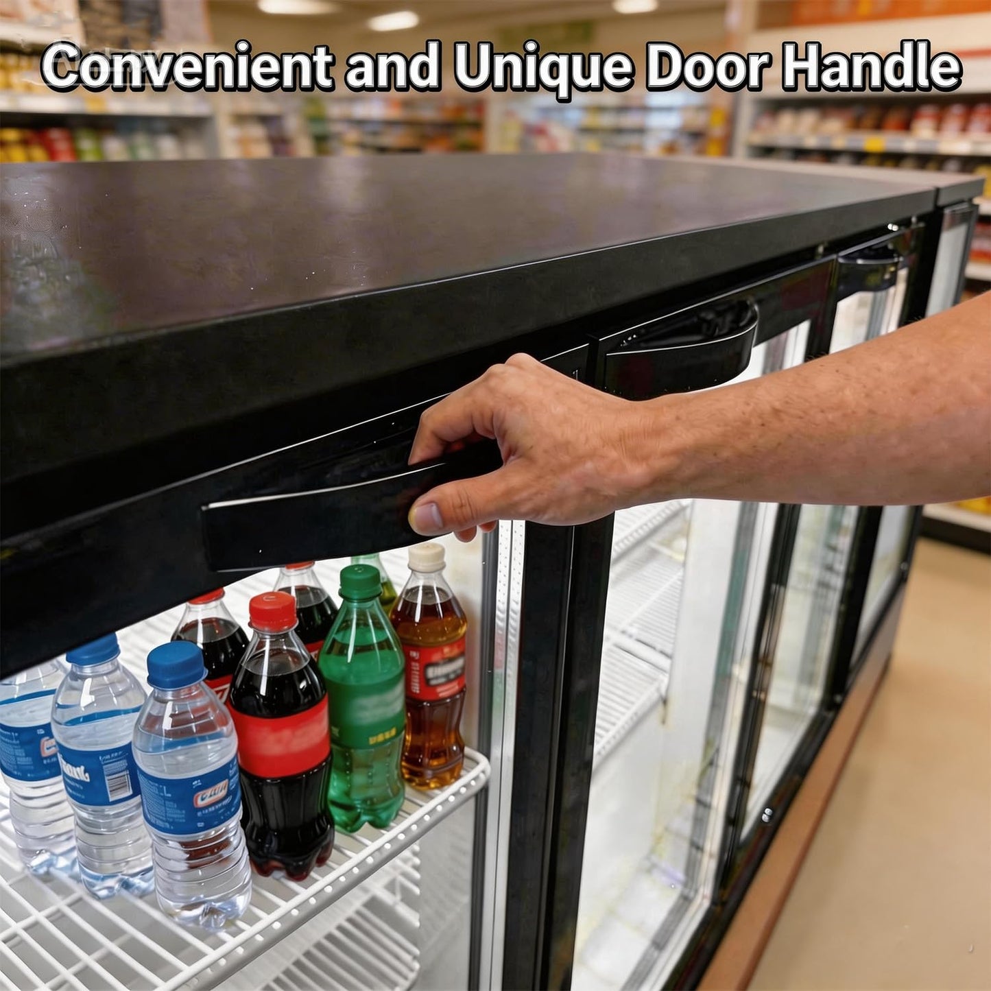 NAFCOOL Back Bar Cooler Fridge,7 Cu Ft Mini Compact Commercial Beer Refrigerator Beverage Undercounter Refrigerator, Commercial Display Fridge with LED Light Adjustable Shelves,ETL Approval