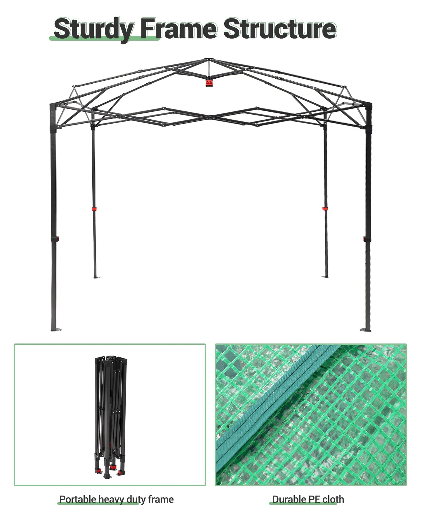 8x6 FT Walk in Green Houses for Winter, Popup Greenhouse Kit,Steel Frame Hot Houses, Roll-Up Zipper Door for Flowers, Vegetables, Saplings, Tropical Plants, Green