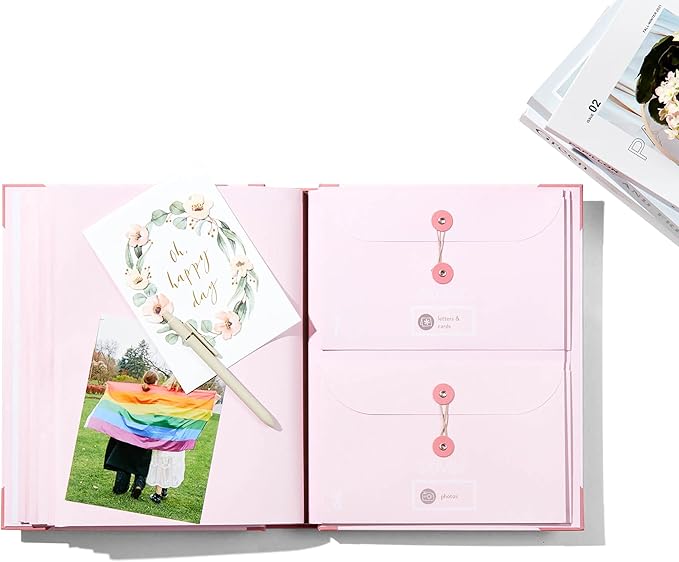 The Folio® Important Document Organizer by Savor | Binder with Guided Labels, Acid-Free File Folder with 10 Pockets for Home, Legal, Medical Papers | Mother’s Day Gift for Moms, Records Storage (Pink)