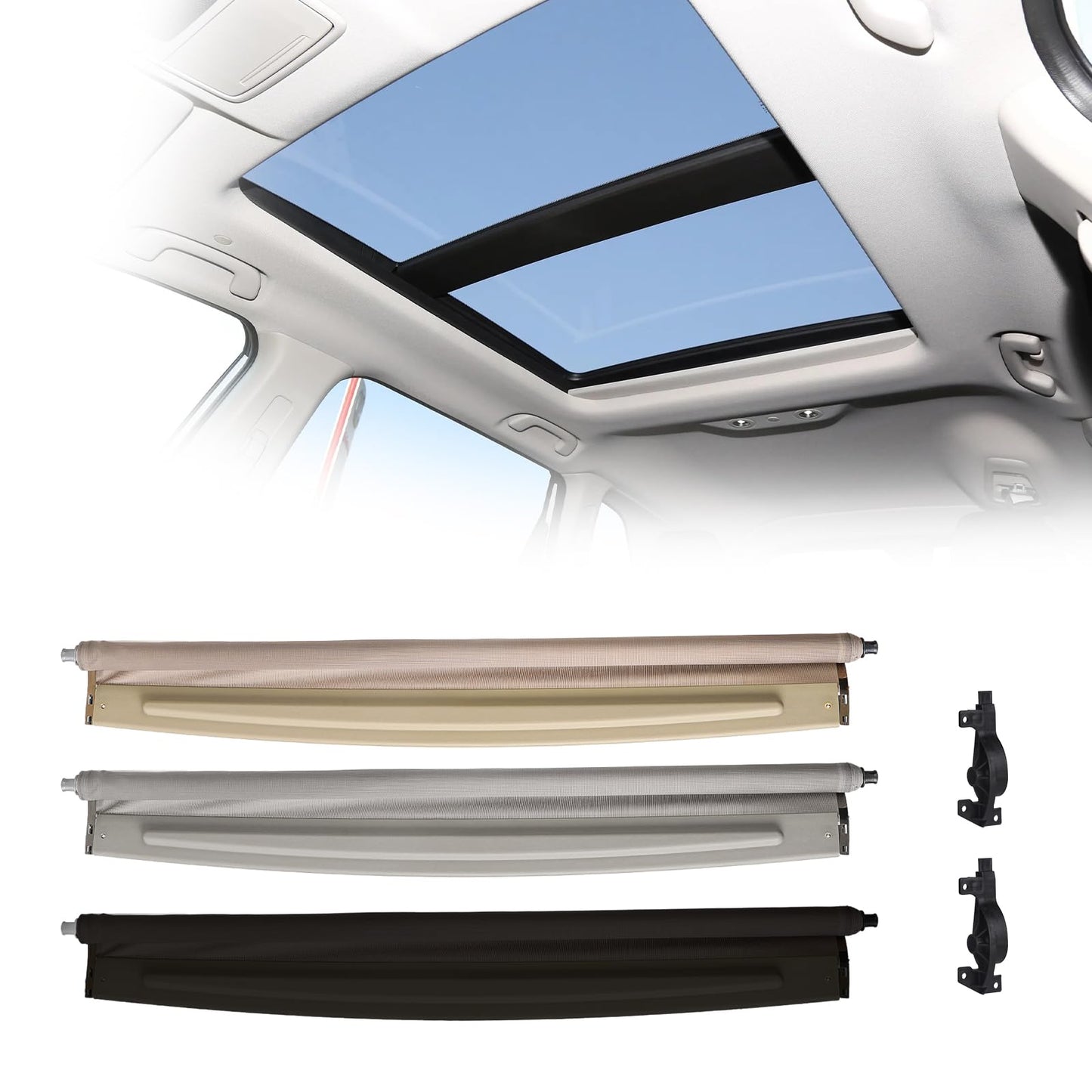 YIFOUM Car Panorama Sunroof Sunshade Curtain Cover Assembly 23135938 for Buick GF Lacrosse 2009 2010 2011 2012 2013 2014 2015 (Beige)