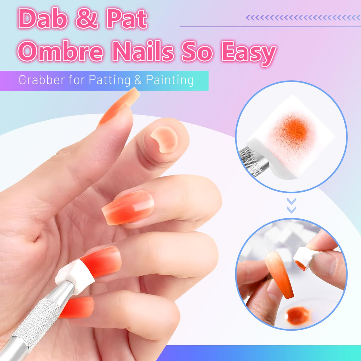 ABAC 24 Color Solid Gel Nail Polish,Pat Paint Gel,Ombre Nail Gel Hema-Free No-Spill Rainbow Shades w/Pro Brush,Summer 2025 Clump-Free Shimmer for Rave,Beach & Festival Nails
