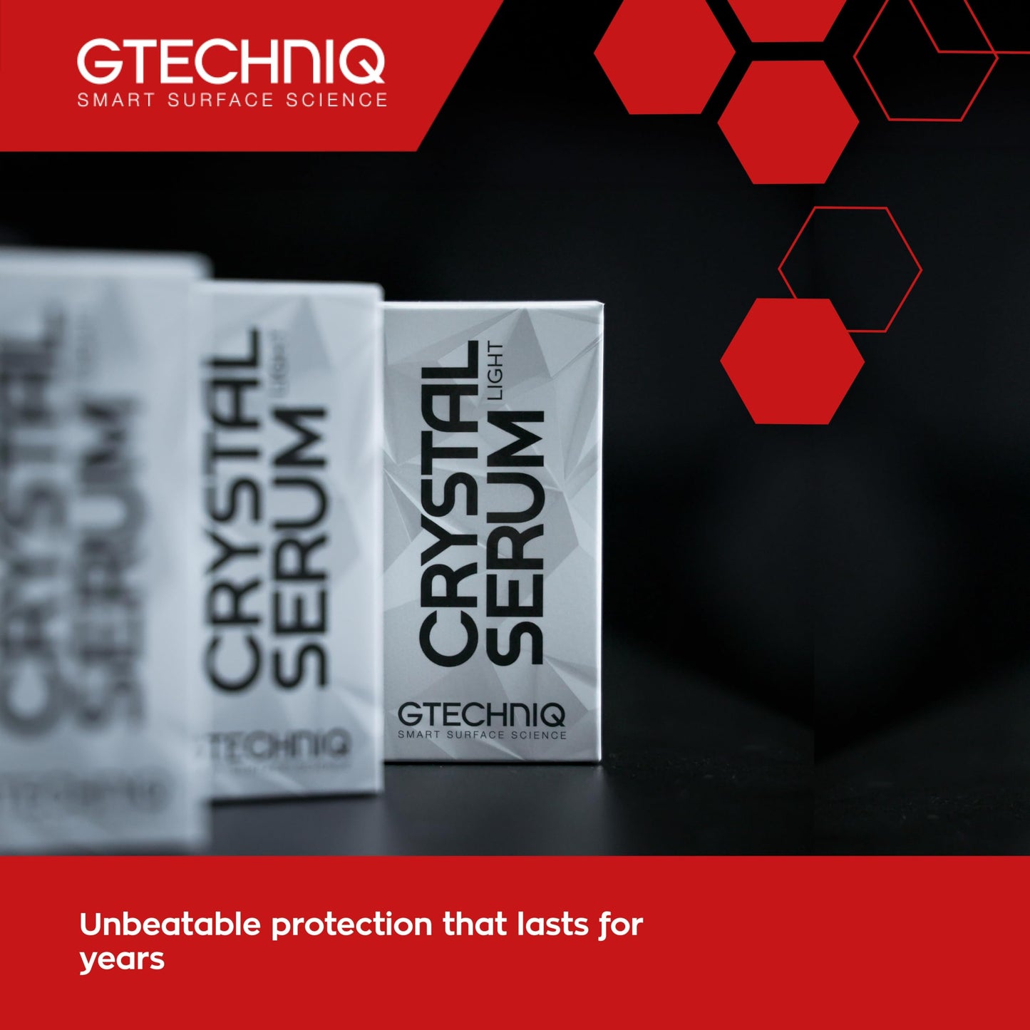 Gtechniq Crystal Serum Light Ceramic Coating for Cars 50ml | Up to 5 Years Protection, High Gloss Shine, Swirl and Chemical Resistance