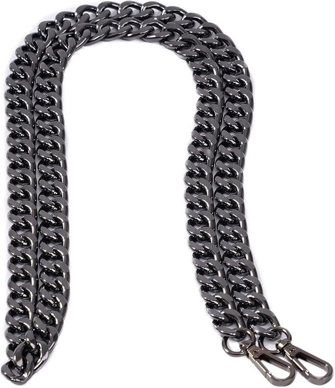 Xiazw Medium Size Fabulous Metal Shoulder Crossbody Purse Strap Replacement Bag Chain Accessories (48ââ, Black)