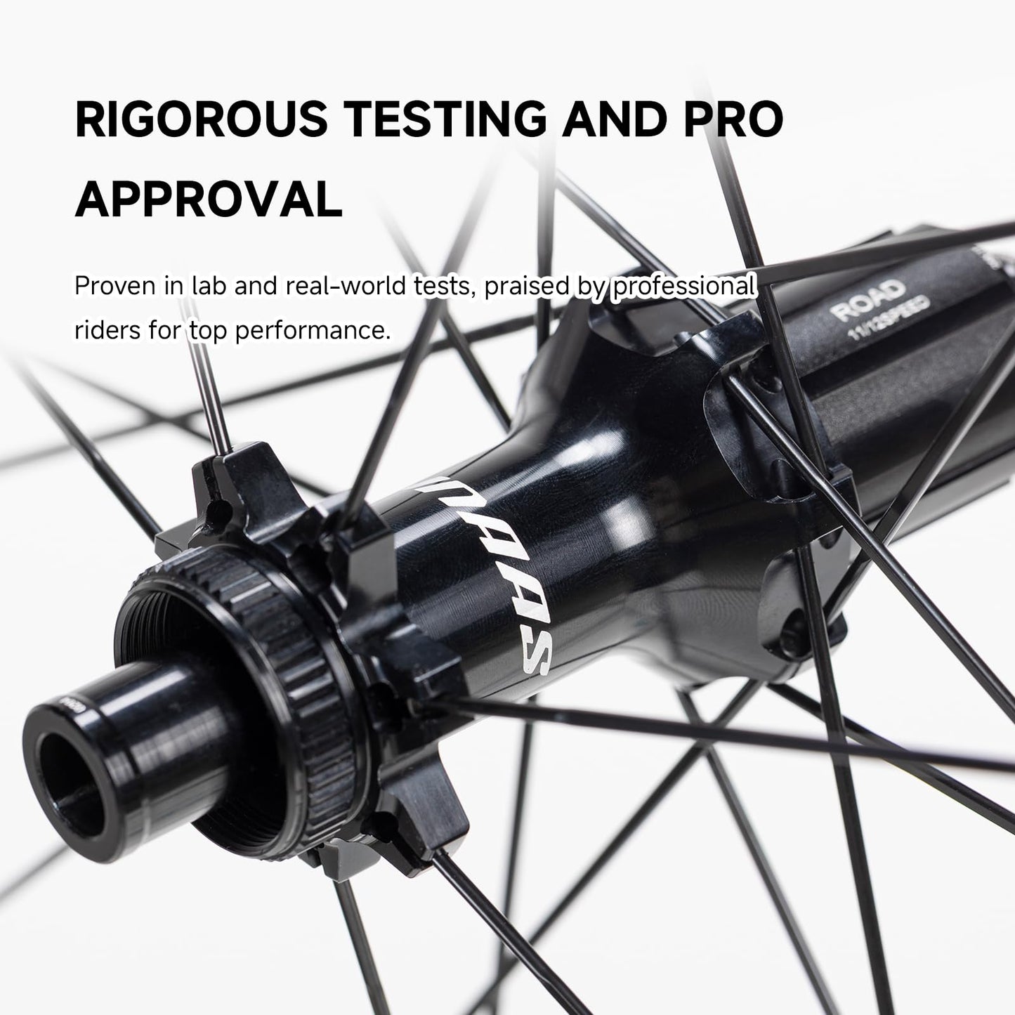 WINSPACE UNAAS HARD SE Carbon Fiber Wheelset 700C Disc Brake Ultralight 1580g 50mm Depth Road Bike Wheels, Tubeless Ready. (White Label, SHIMAN0 10-11-12S)