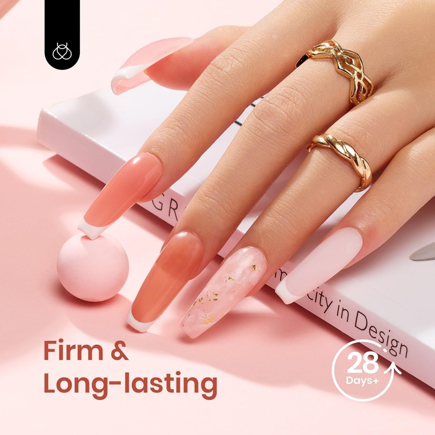 Beetles 22 Colors Poly Extension Gel Nail Kit With U V Lamp Jelly Nude Pink All In One Poly Nail Gel Starter Kit With Base Top Coat Manicure Salon Gift for Women Girls