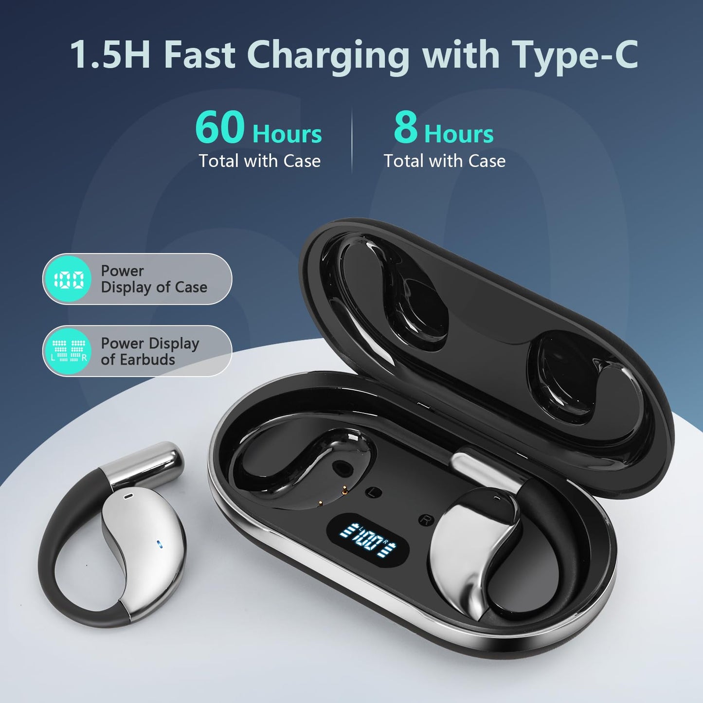 AI Language Translation Earbuds Real Time, Audifonos Traductores Inglés Español, Translator for 144 Languages & Accents, 3-in-1 Translating Headphones with Charging Case, For iOS/Android (Matte Black)