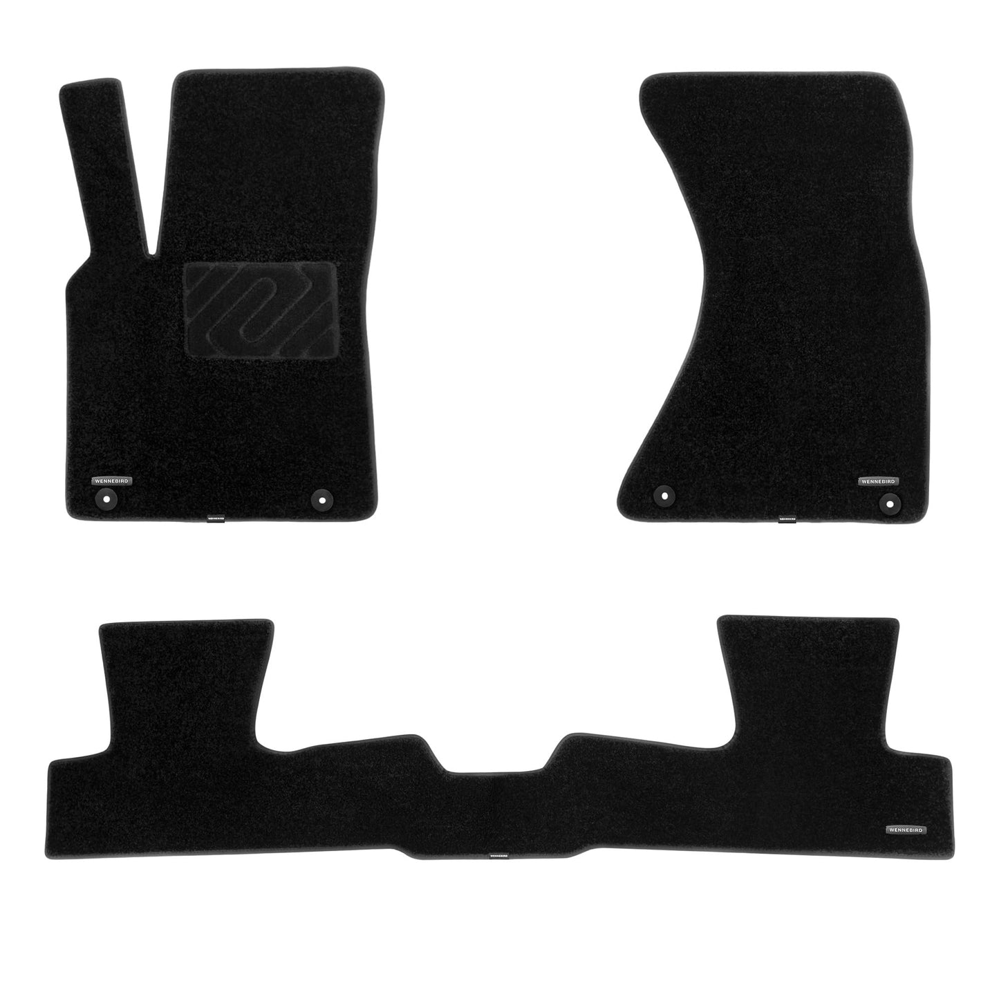 WENNEBIRD Superior Carpet Floor Mats for 2010-2017 Audi Q5 (8R), 0.5-Inch Ultra-Thick, Noise-Reducing, All-Weather Waterproof Anti-Slip – 3-Pc Set
