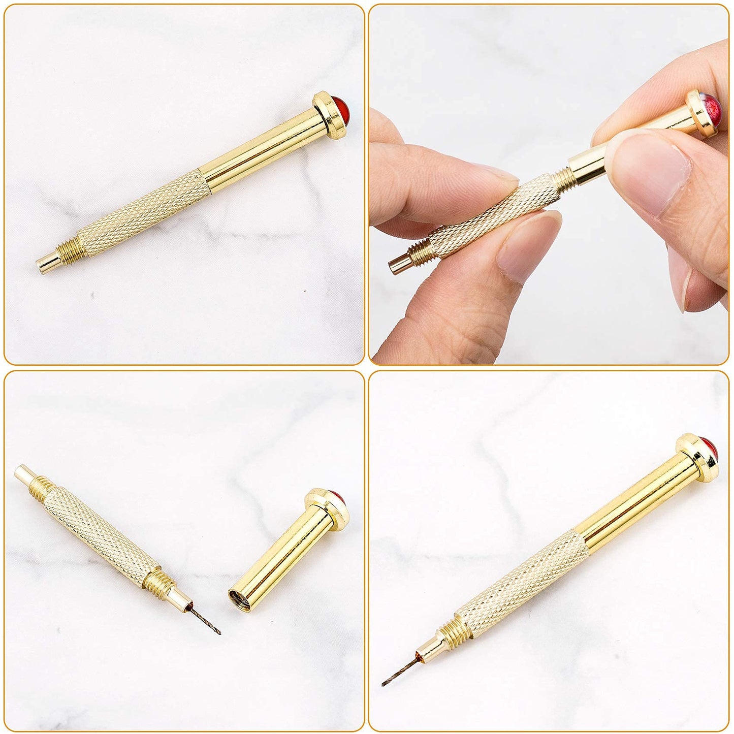 PAGOW 71 PCS Dangle Nail Art Charms, Nail Jewelry Rings with Nail Piercing Tool Hand Drill for Tips, Acrylic, Gels and Decorations