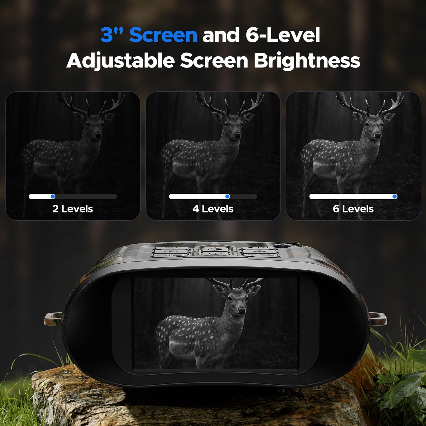 VOOPEAK Night Vision Goggles - 4K Full-Color Night Vision Binoculars for Adults with 64GB TF Card - Digital Electronics Gift - Hunting Gifts for Men/Dad/Husband - Cool Tech Gadgets for Camping