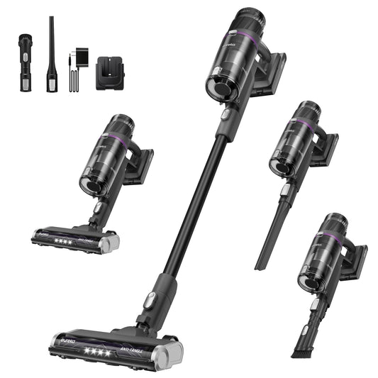 Eureka Cordless Stick Vacuum Cleaner ReactiSense 440, 60-Min Runtime, Anti-Tangle Brushroll, Intelligent Sensing Technology, Ideal for Pet Hair, HardFloors & Carpets