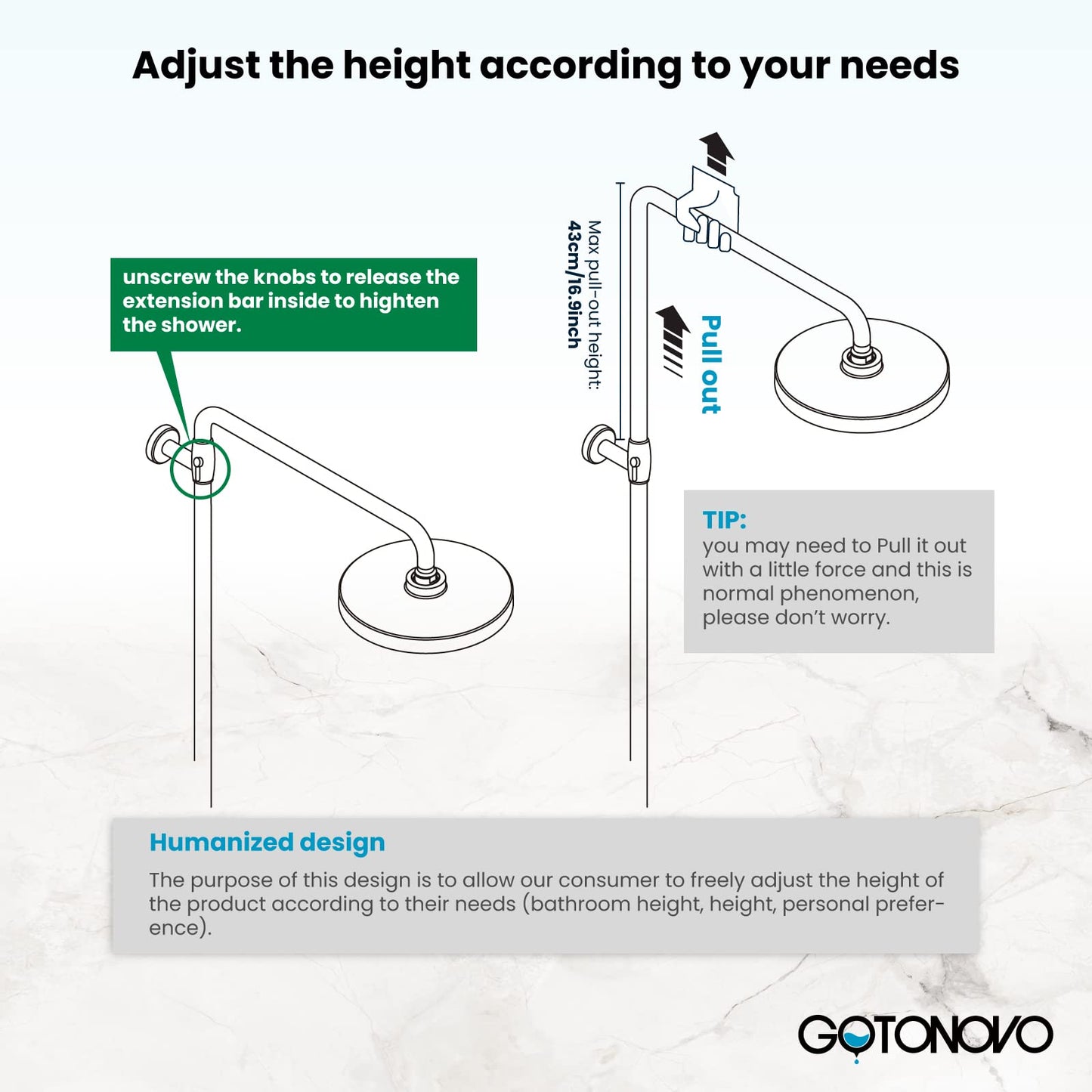 gotonovo Exposed Bathroom Shower Faucet Set Shower Fixture 8 Inch Rainfall Shower Head Handheld Shower Cross Handle Wall Mount 2 Functions Oil Rubbed Bronze