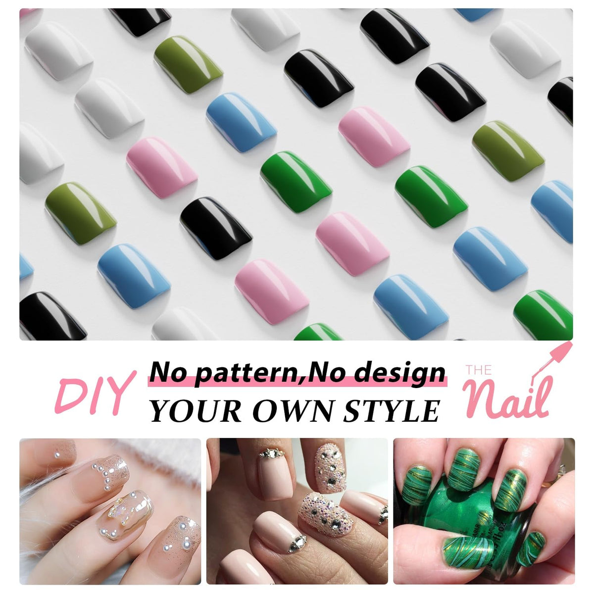 Plum Press on Nails Short Square, Acrylic Fake Nails Glue on Short Square Nails Press ons, Soft Gel Glue on Nail Stick on for Women Thick Solid Color 24pcs