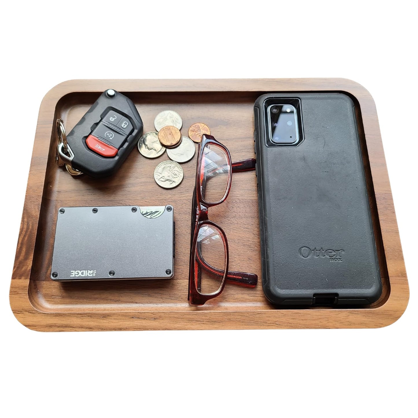 Large Walnut + Valet Tray 2 Pack
