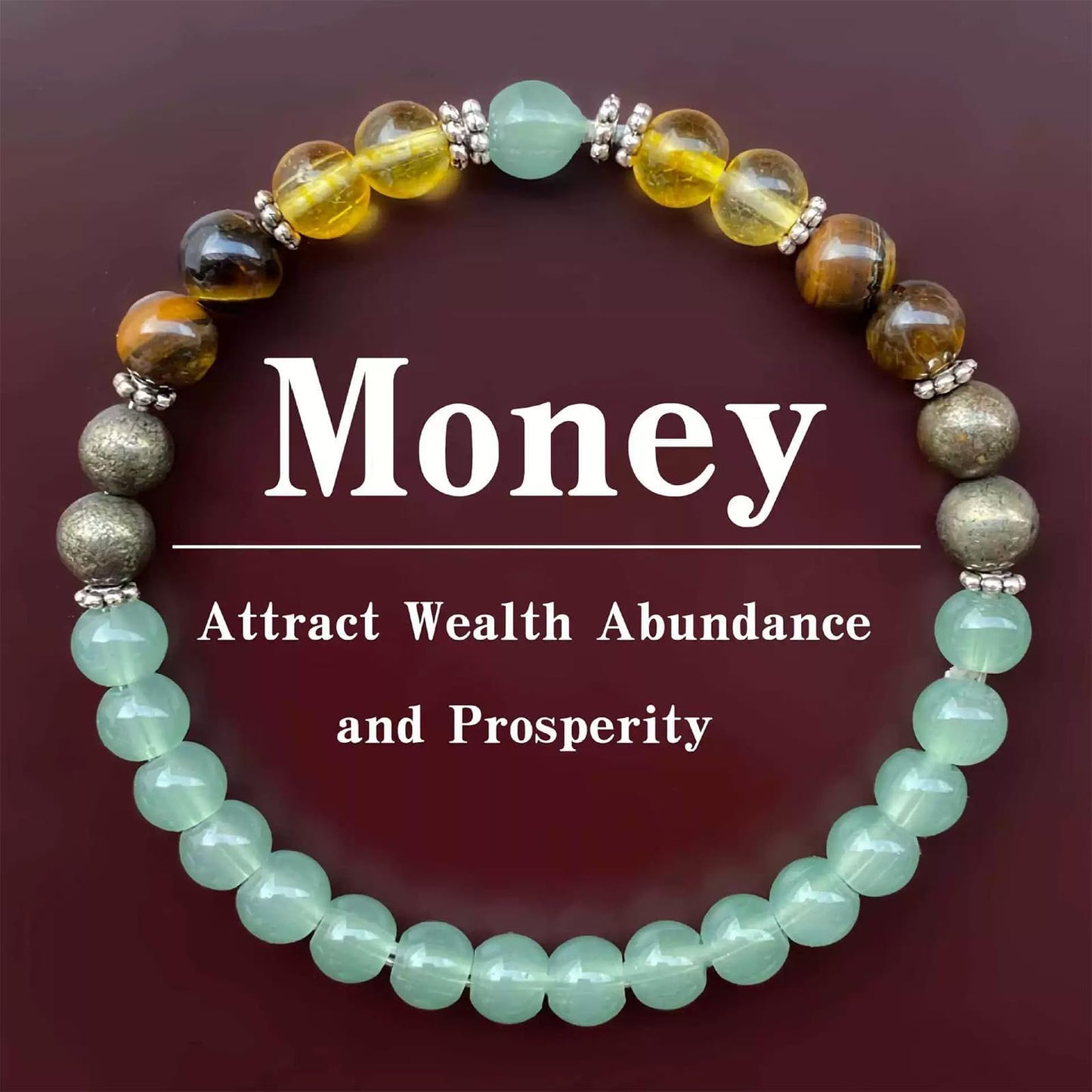 Long tiantian Crystal Money Bracelets for Women Wealth Attraction Green Jade Feng Shui Luck Bracelets Healing Protection Jewelry Spiritual Friend Birthday Jewelry Gifts
