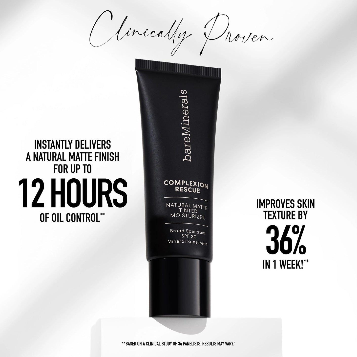 bareMinerals Complexion Rescue Natural Matte Tinted Moisturizer, Chestnut 09, Vegan, Cruelty-Free & Dermatologist-Tested