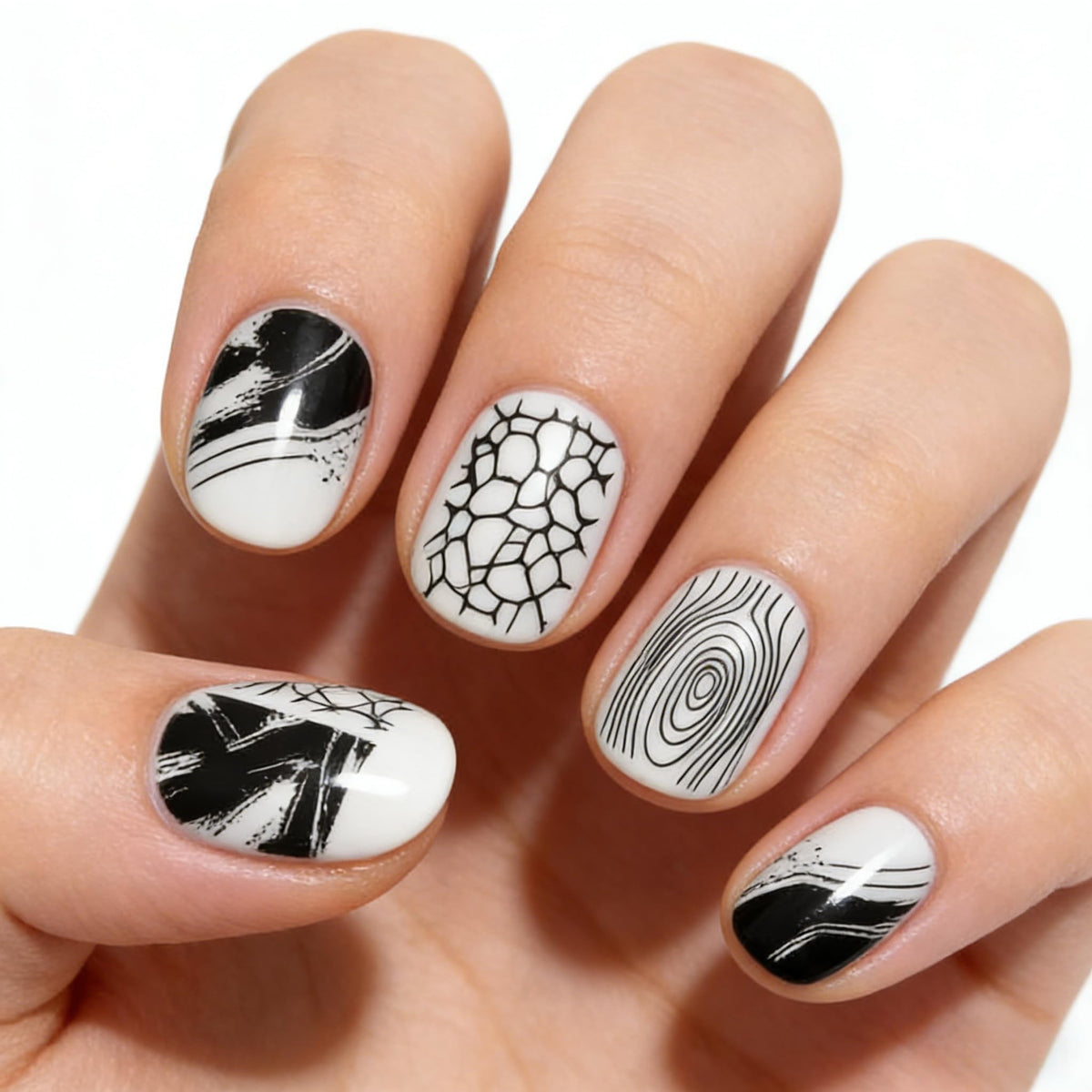 beinkmake 3Pcs Punk Nail Stamping Plate Set Snake Heart Maniology Stamping Plate French Line Tip Nail Plates Flames Star Stainless Steel DIY Reusable Tools with Stamper Scraper for Manicure Printing