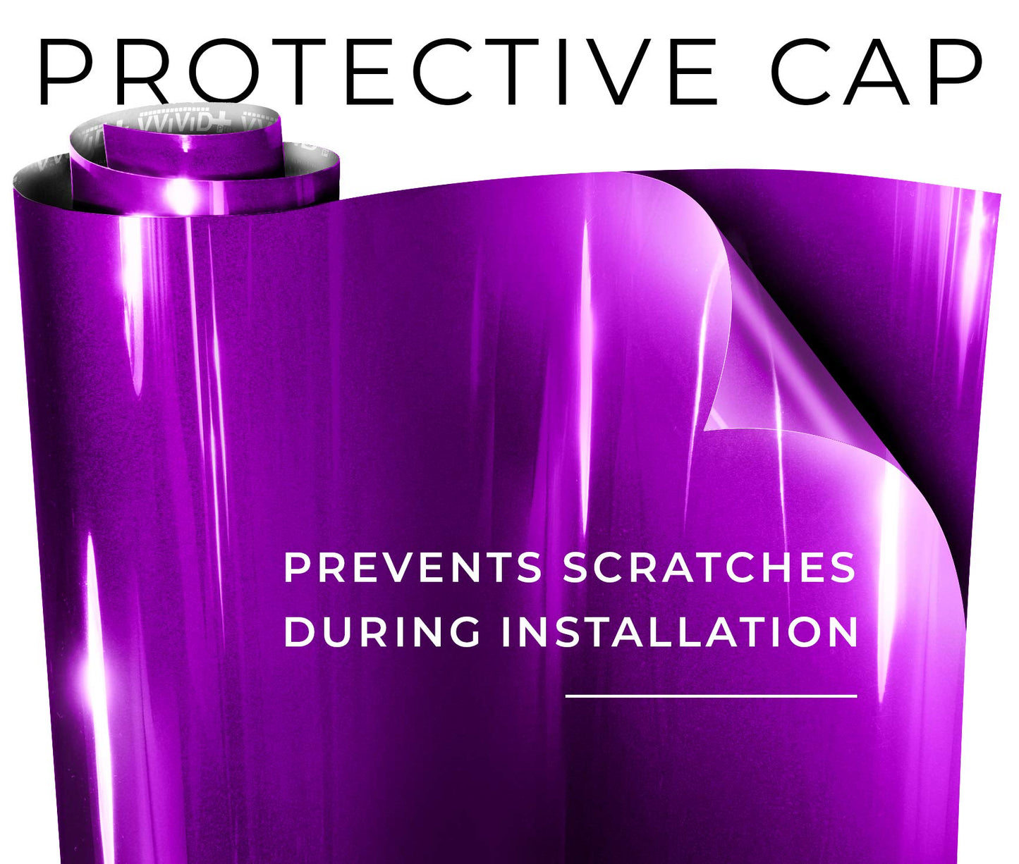 VViViD+ Ultra Gloss Candy Metallic Purple Vinyl Car Wrap Premium Paint Replacement Film Roll with Nano Air Release Technology, Stretchable Protective Cap Liner, Self Adhesive (25ft x 5ft)