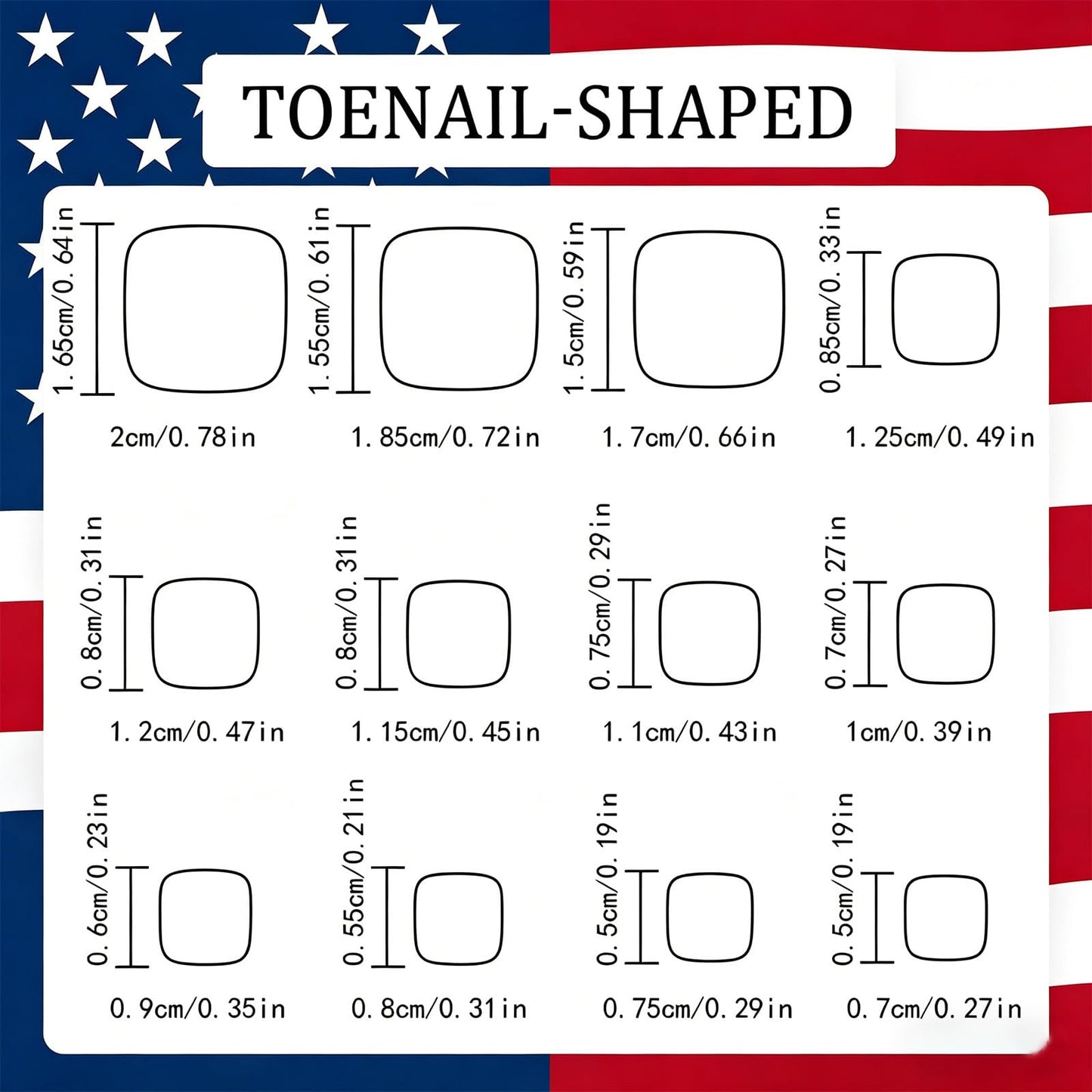 4th of July Star Press on Toenails Short Square Fake Toe Nails Red Blue Glossy Toenail Press ons Summer Independence Day Toe Press on Nails Acrylic Stick on Toenails for Women 24Pcs