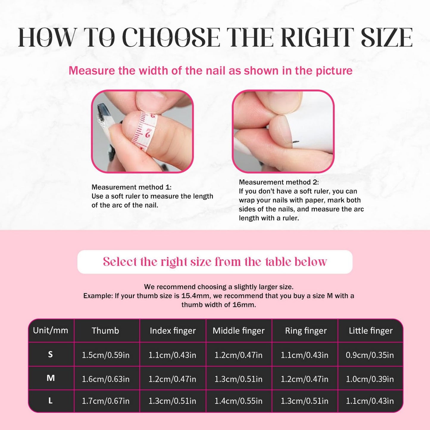Brown French Tip Press on Nails Long Coffin Fake Nails Handmade Press on Nails 3D Luxury Flower and Cherry Embossed Designs Muti-Layer Gel Thick False Nails Glossy Acrylic Nails for Women (Size M)