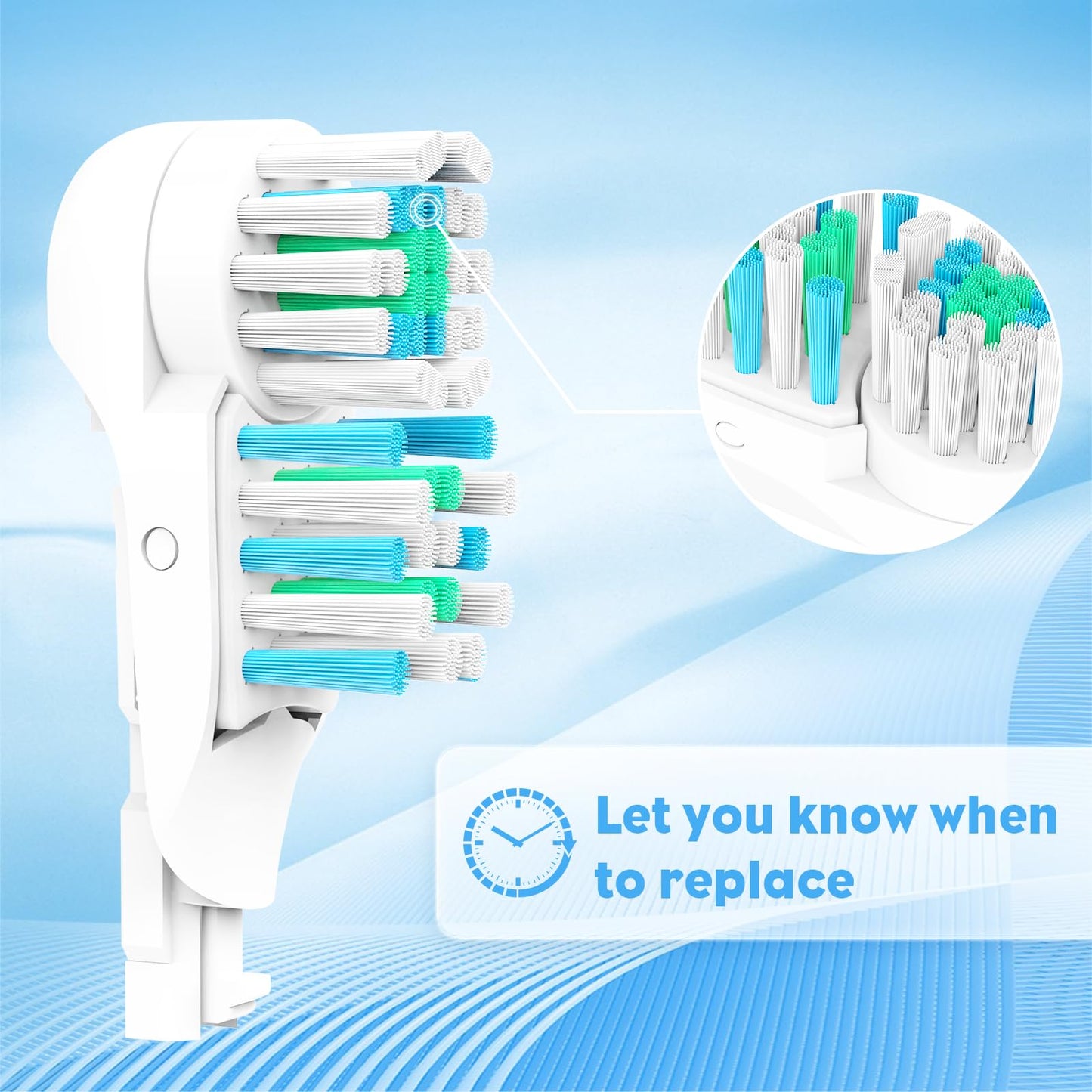 20Pcs Spinbrush Oral Toothbrush Replacements Heads Dual Cross Action Clean Attachments Sensitive Brush Refill Rotating Sets 3D White Fit for Oral B 4732 3733 4734