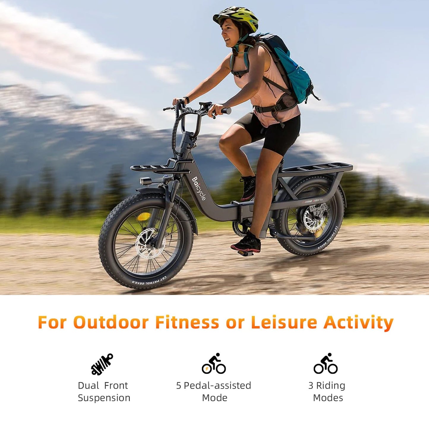 30 MPH Foldable Electric Bikes for Adults 1500W Peak Motor Ebike 20 inch Fat Tire E Bike with 100 Miles Max Range 48V Removable Battery Ebikes Electric Bicycle with Front Suspension 7 Speed E-bike